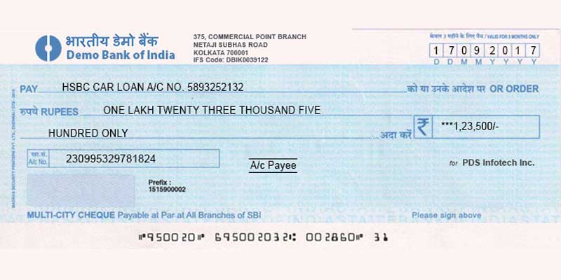 Type of Cheque