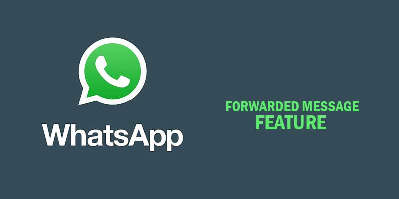 forwarded message feature in whatsapp